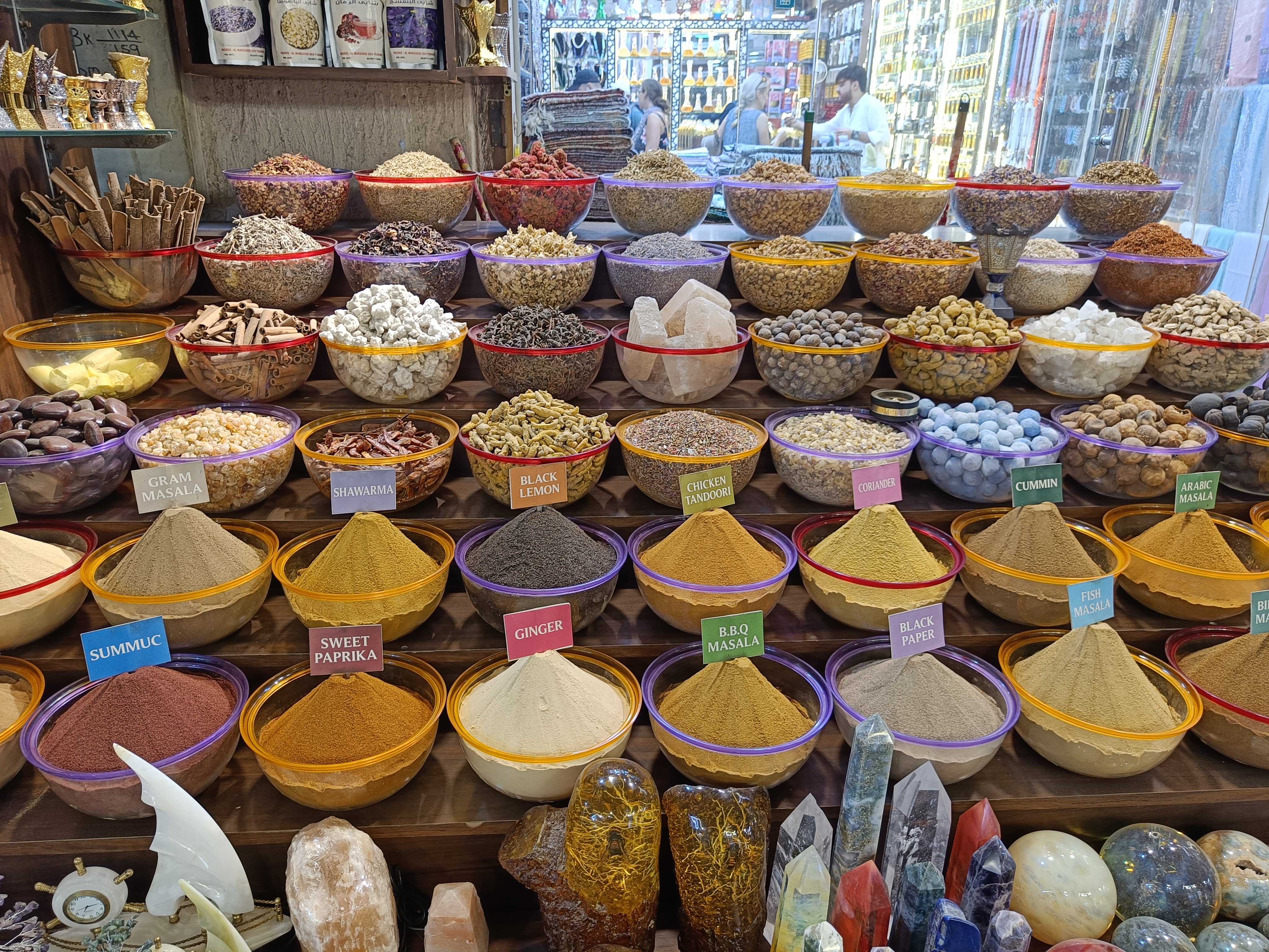 Spice Souk vendors and shops in old Dubai - authentic Middle Eastern market experience